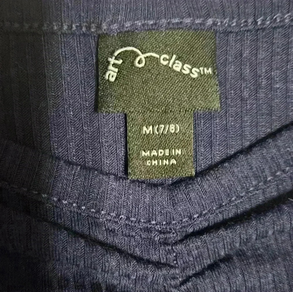 NWT Art Class Girls Navy Blue Long Sleeve V Neck Dress Size Medium - Picture 3 of 8